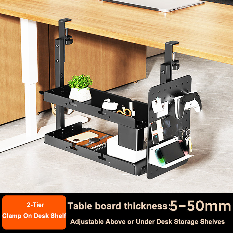Gaming Accessories Rack - Aufsteckbares 14-Zoll-Regal für Tischzubehör, Gaming-Geräte und