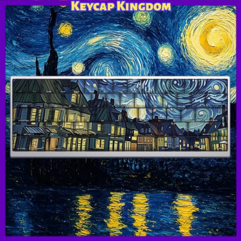 Gaming Accessories Tablet - Van Gogh Sternenhimmel-Thema Tastenkappen für Mechanische