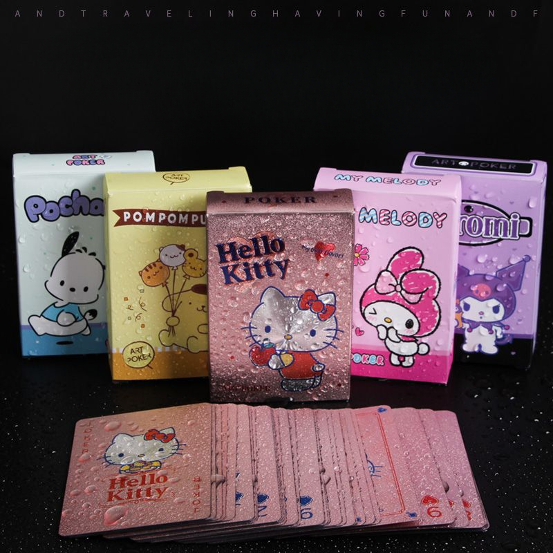 Gaming Accessories In Japan - Neue Hello Kitty-Spielkarten, zarte PVC-Kunststoffe, wasserdicht,