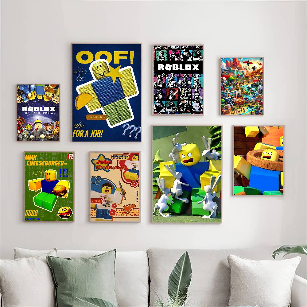 Gaming Accessories Roblox - Sandbox Game R-Roblox Anime-Poster, klebriger Whitepaper-Aufkleber,