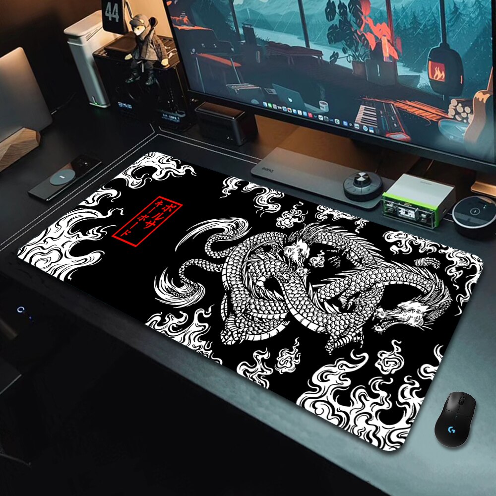 Jinx Gaming Accessories - Japanischer Drache, großes Gaming-Mauspad, XXL-Tastatur, Gamer-Mauspad