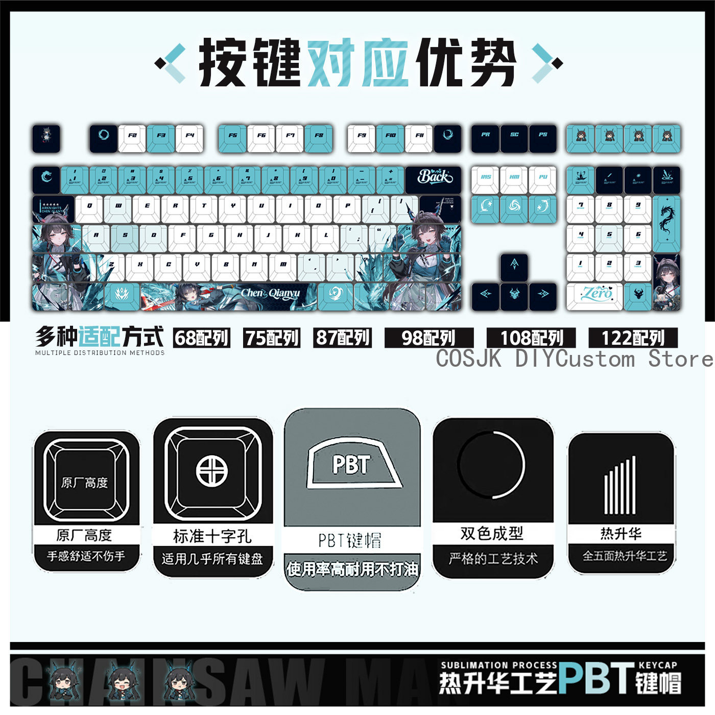 122 Tasten Anime Chen Qianyu A – Gaming Accessories Keyboards Bewertung und Preis