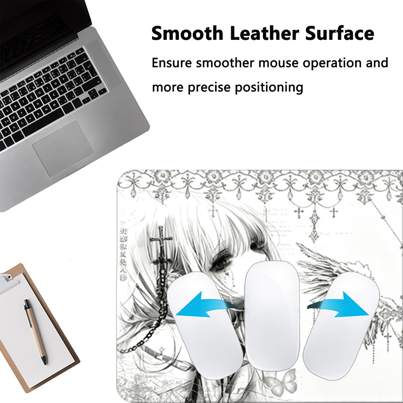 Leder-Mauspad Schwarz Weiß Ani – Gaming Accessories Keyboards Bewertung und Preis